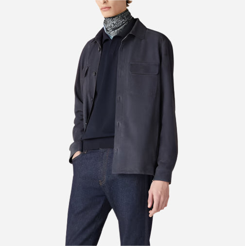 Loro Piana Suede Overshirt Jacket