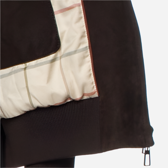Loro Piana Brown Suede Ivy Bomber Jacket