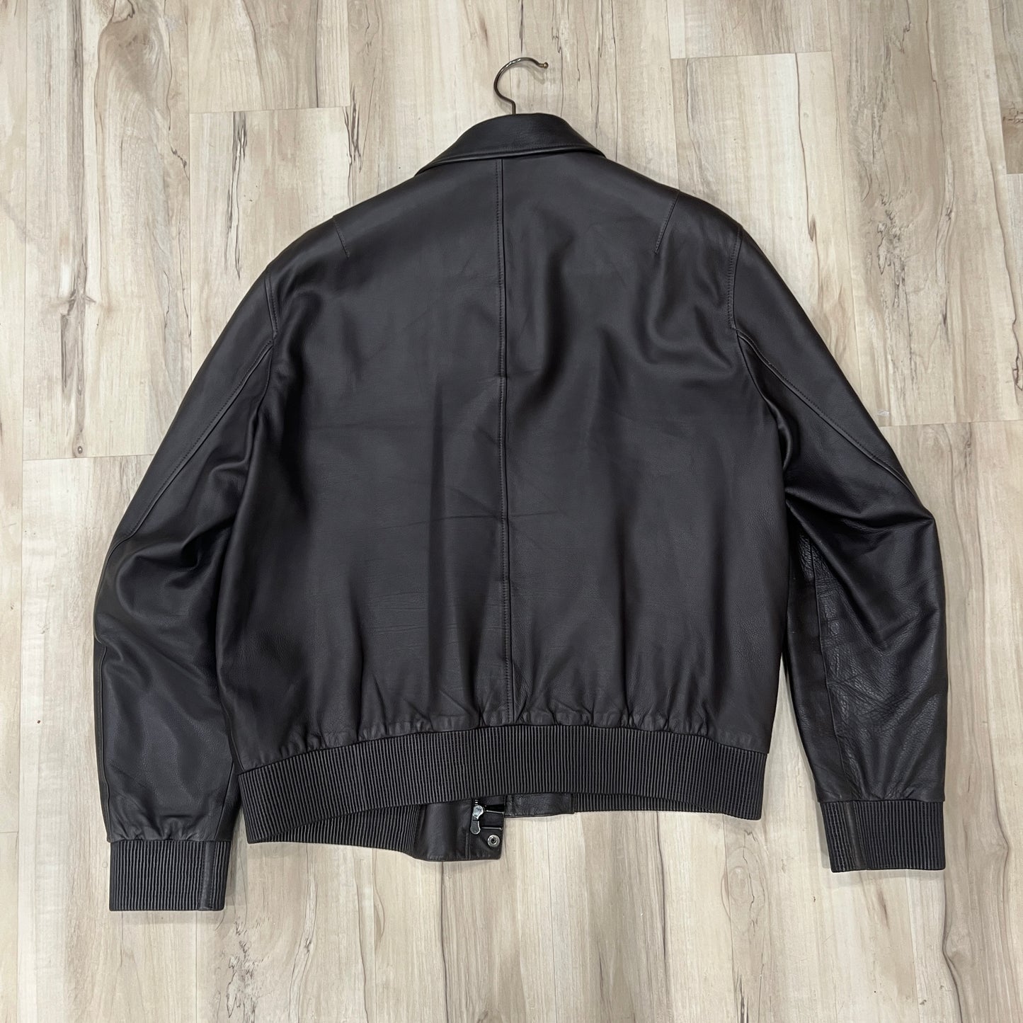 Loro Piana Calfskin Leather Bomber Jacket