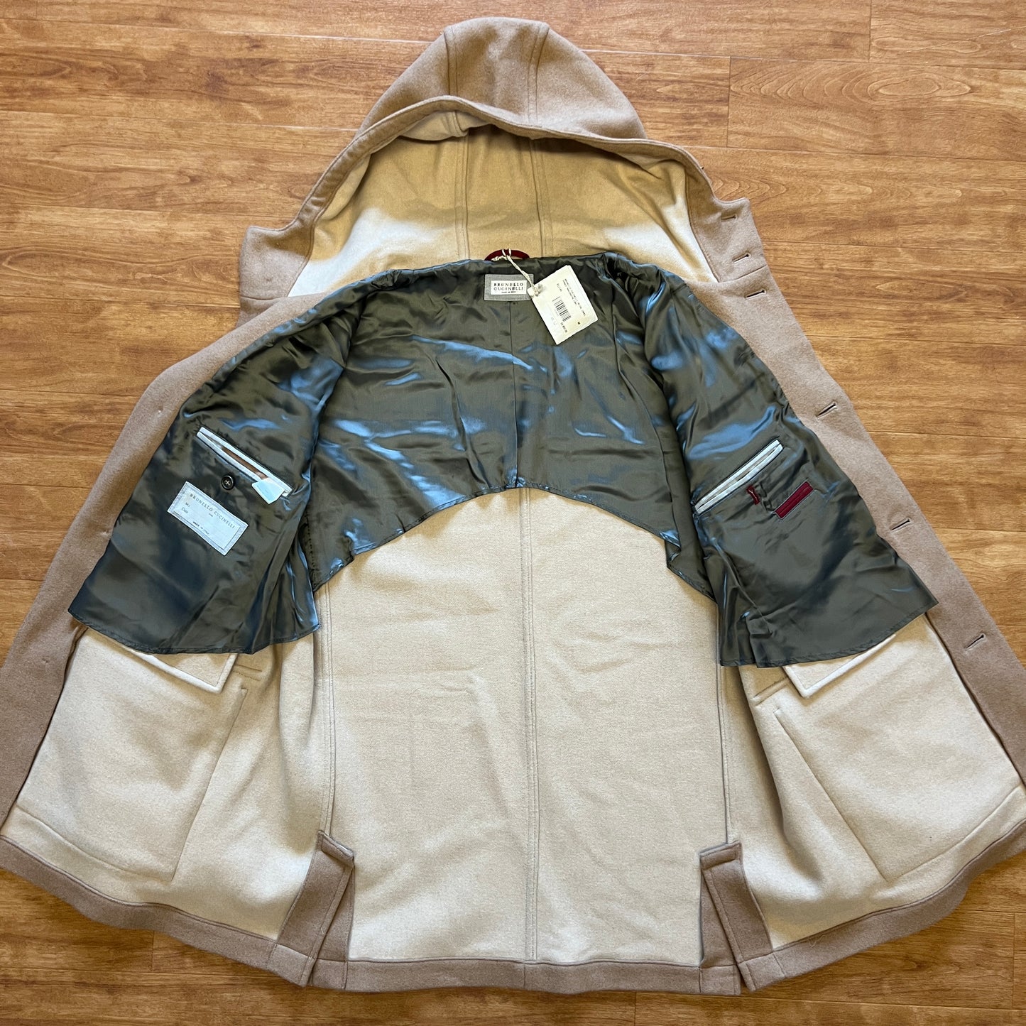 Brunello Cucinelli Beige Camel Wool Parka