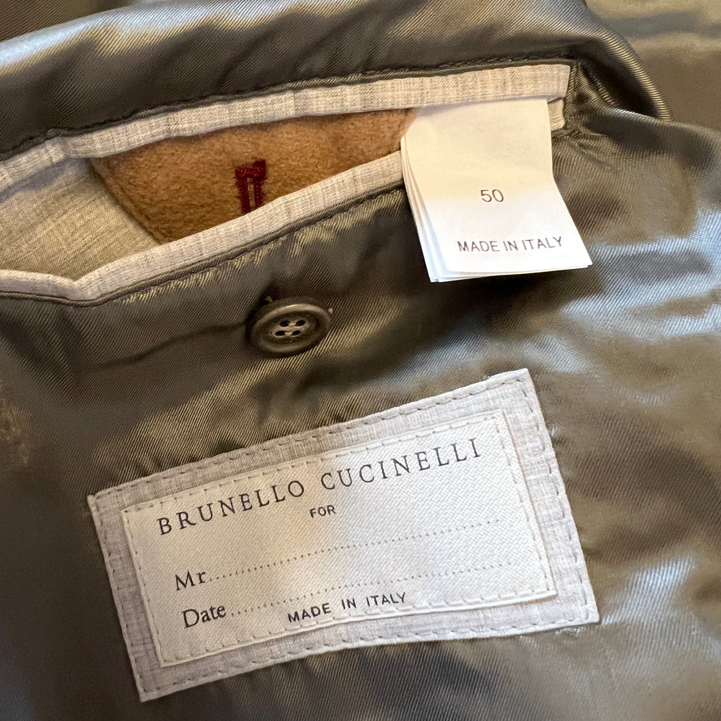 Brunello Cucinelli Beige Camel Wool Parka
