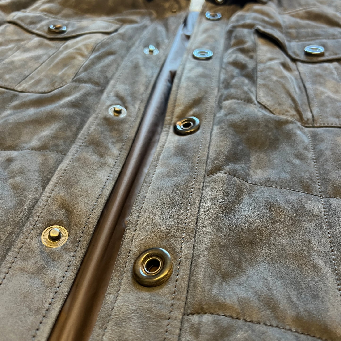 Brunello Cucinelli Suede Quilted Overshirt Jacket