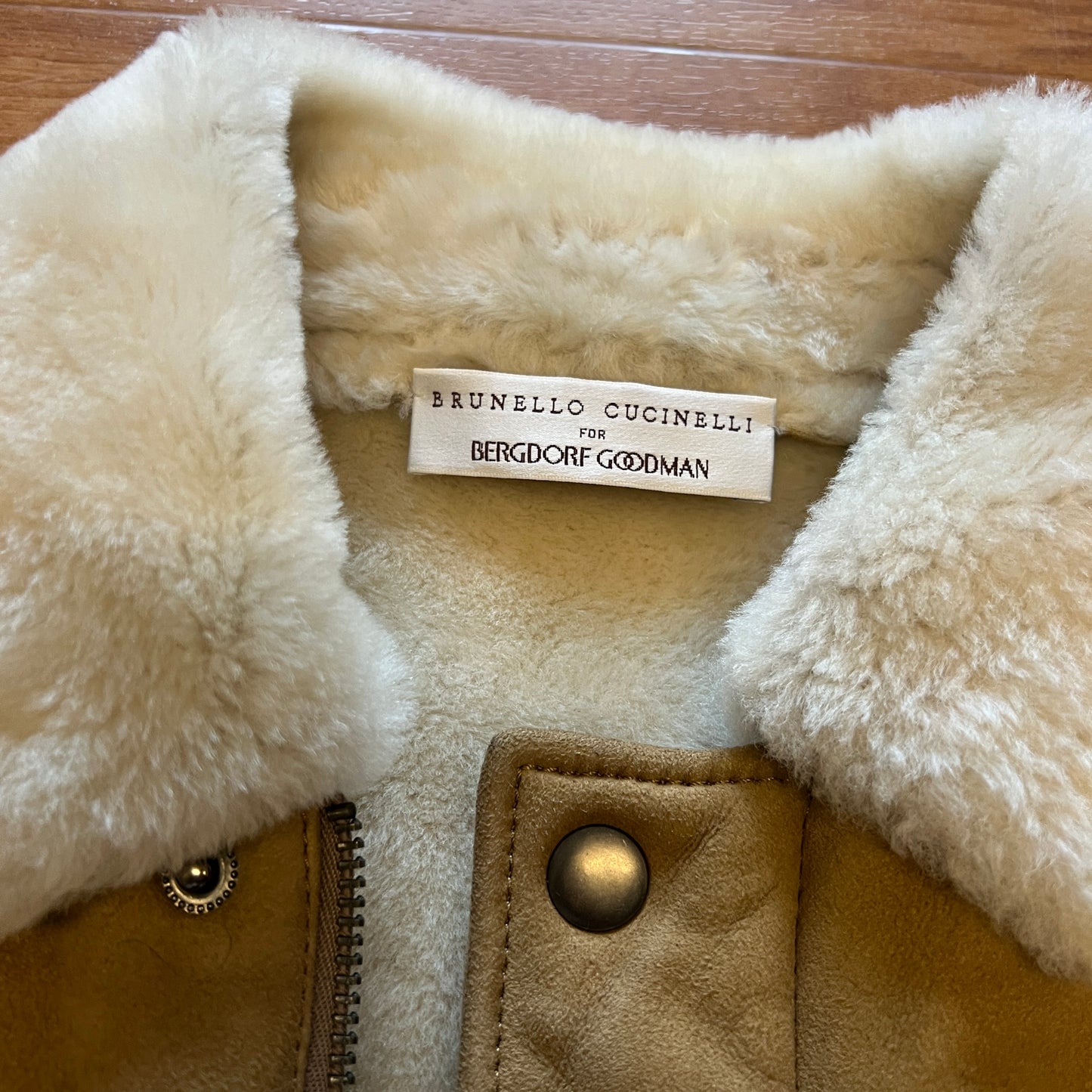 Brunello Cucinelli Shearling Aviator Jacket for Bergdorf Goodman