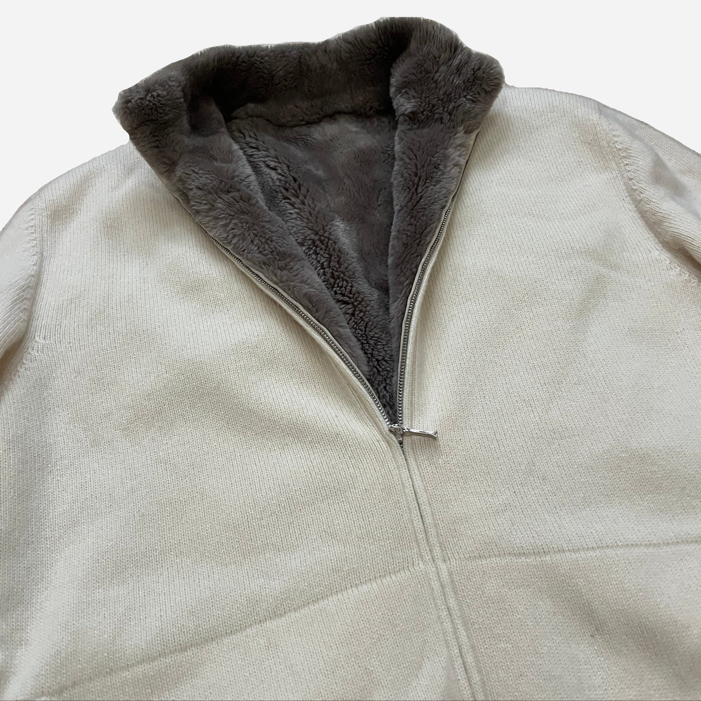Loro Piana Baby Cashmere Castorino Fur Cashmere Jacket
