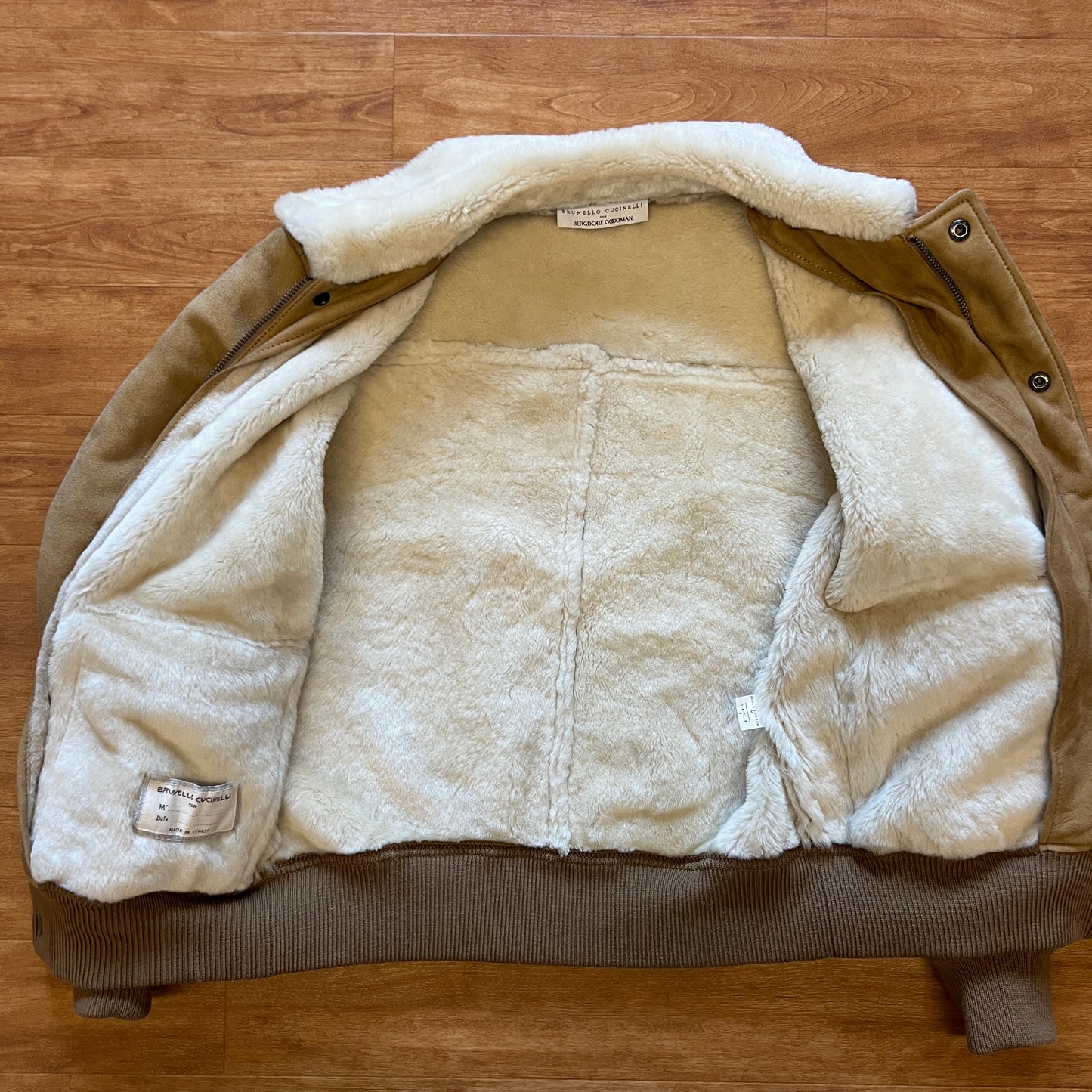 Brunello Cucinelli Shearling Aviator Jacket for Bergdorf Goodman