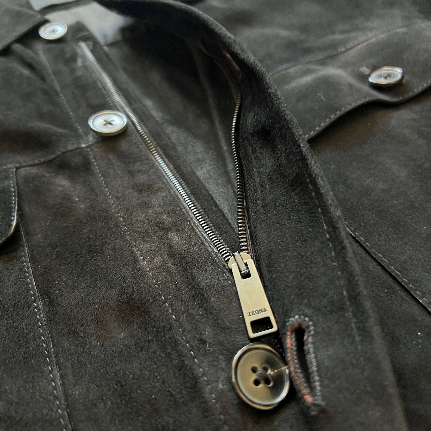 Zegna Lambskin Suede Jacket