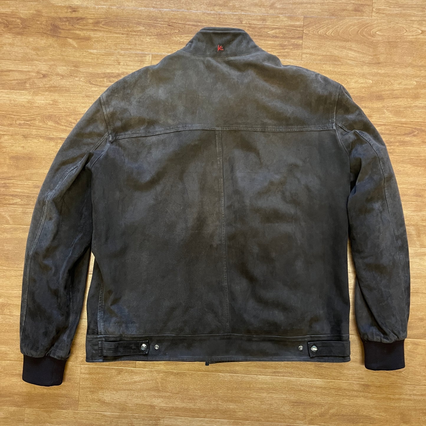 Isaia Suede Bomber Jacket