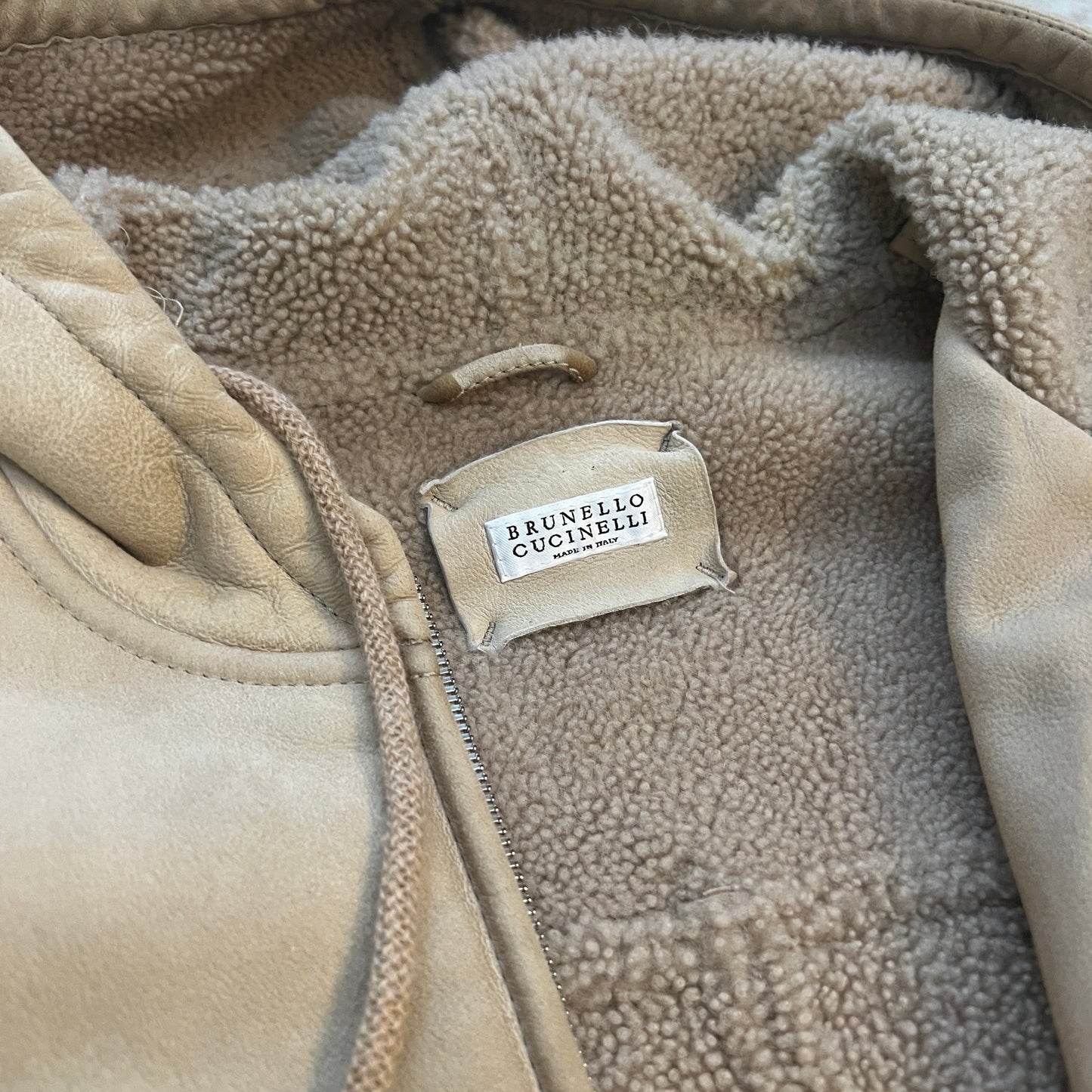 Brunello Cucinelli Shearling Hooded Jacket