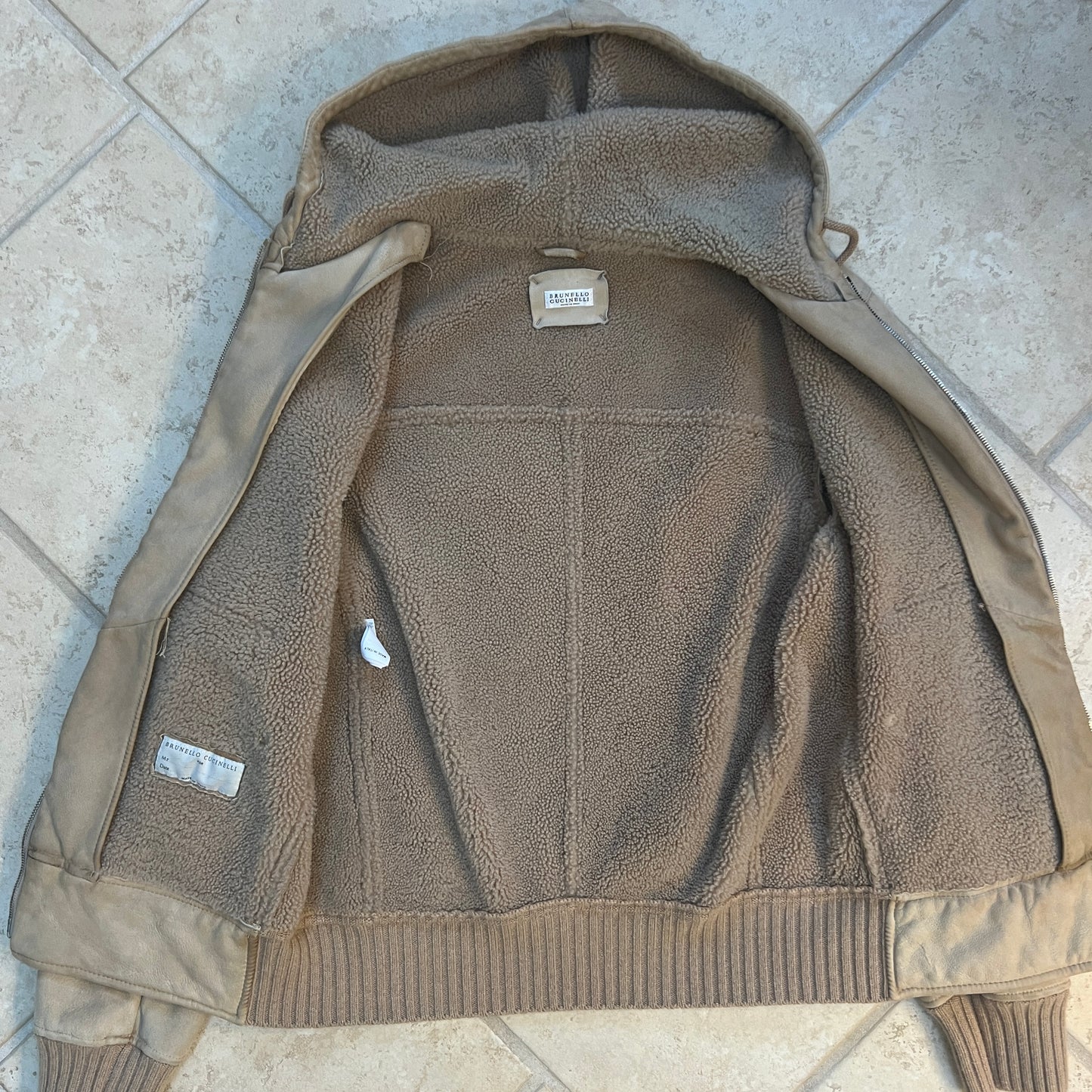 Brunello Cucinelli Shearling Hooded Jacket