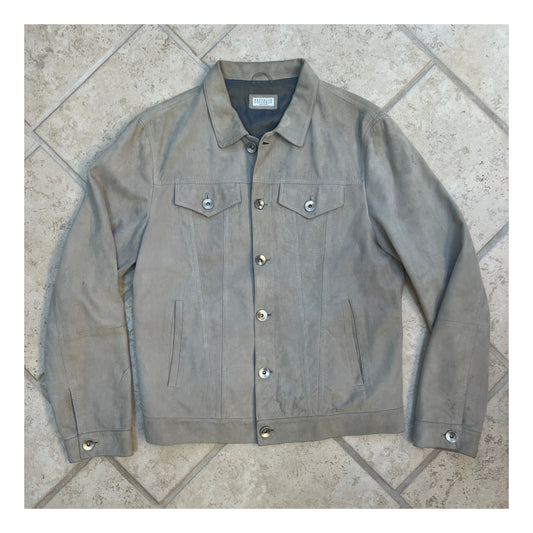 Brunello Cucinelli Suede Trucker Jacket
