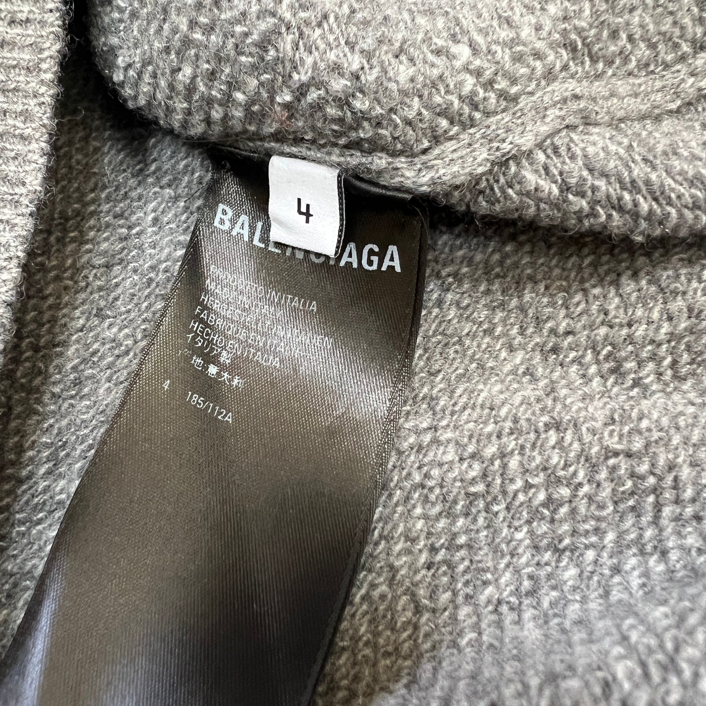 Balenciaga Cashmere Knit Hooded Sweatshirt