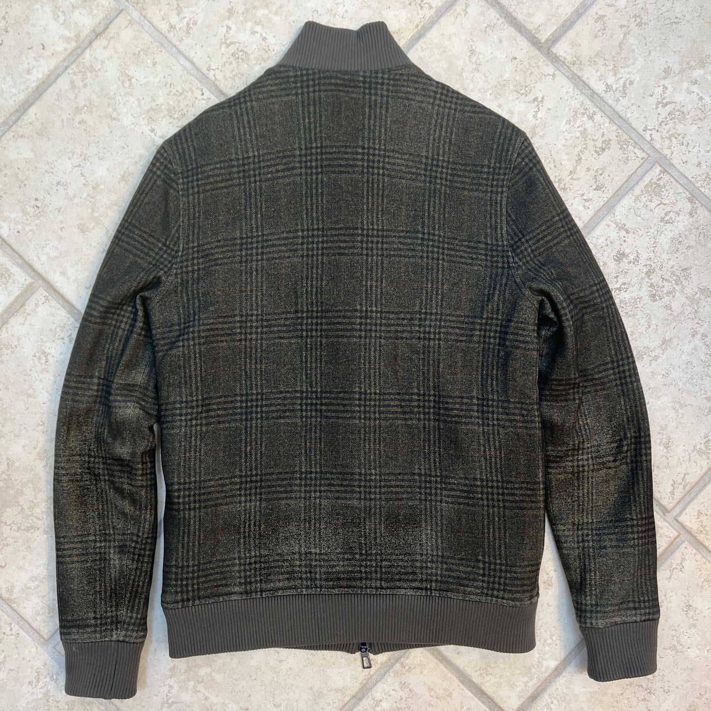 Loro Piana Cashmere Plaid Bomber Jacket with CashFur Lining