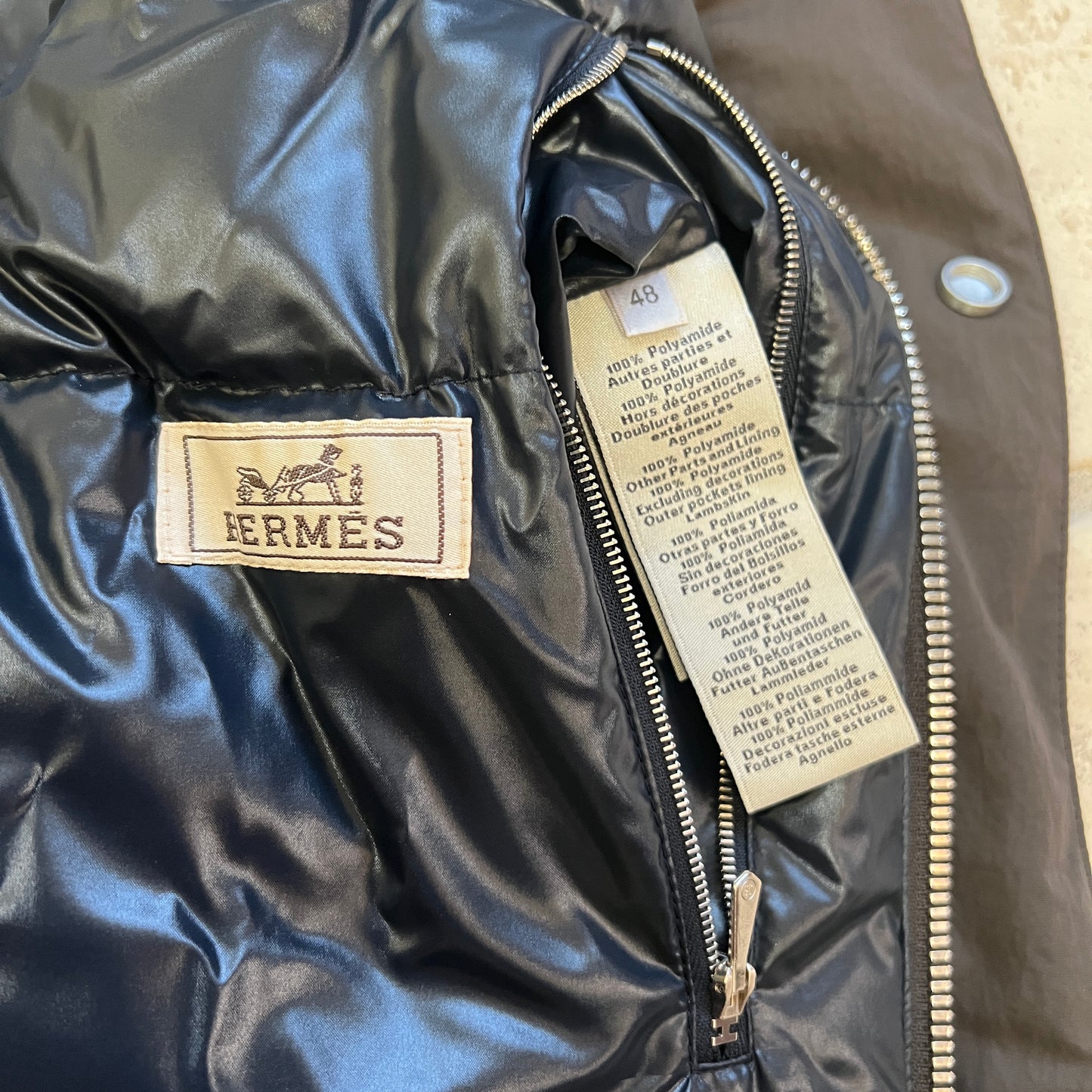 Hermes “Matelasse” Padded Gilet Vest