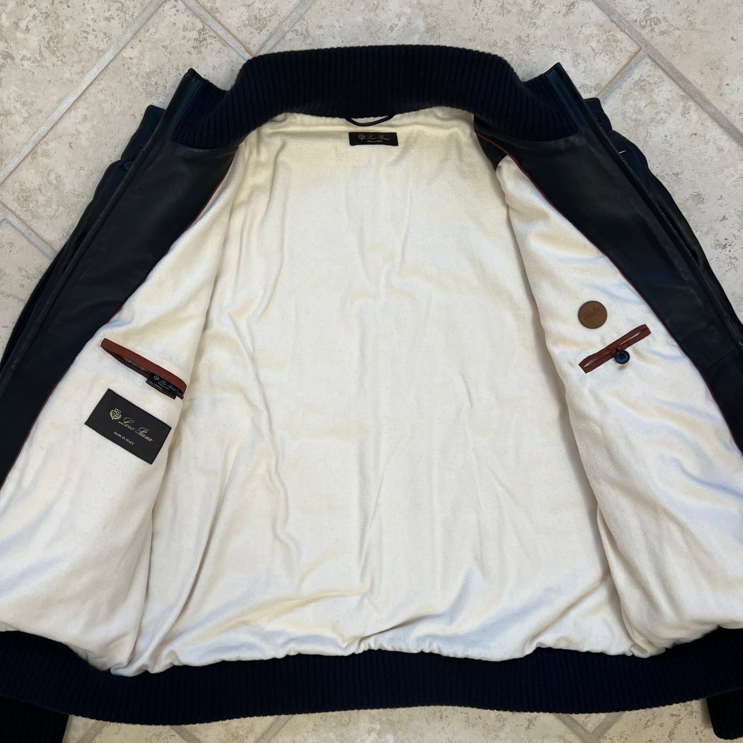 Loro Piana 2-in-1 Leather Down Jacket