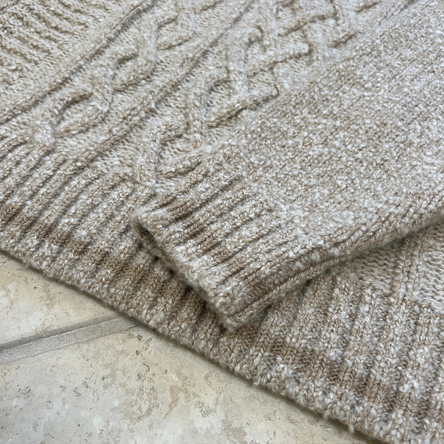 Loro Piana “Snow Wander” Cashmere Cable-knit 1/4 Zip Sweater