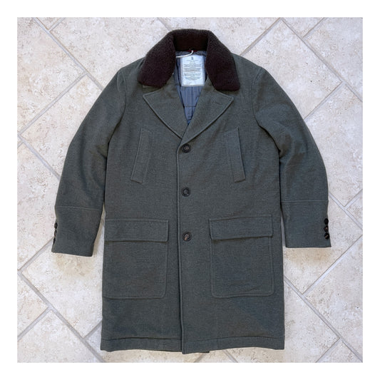 Brunello Cucinelli Shearling Wool Overcoat