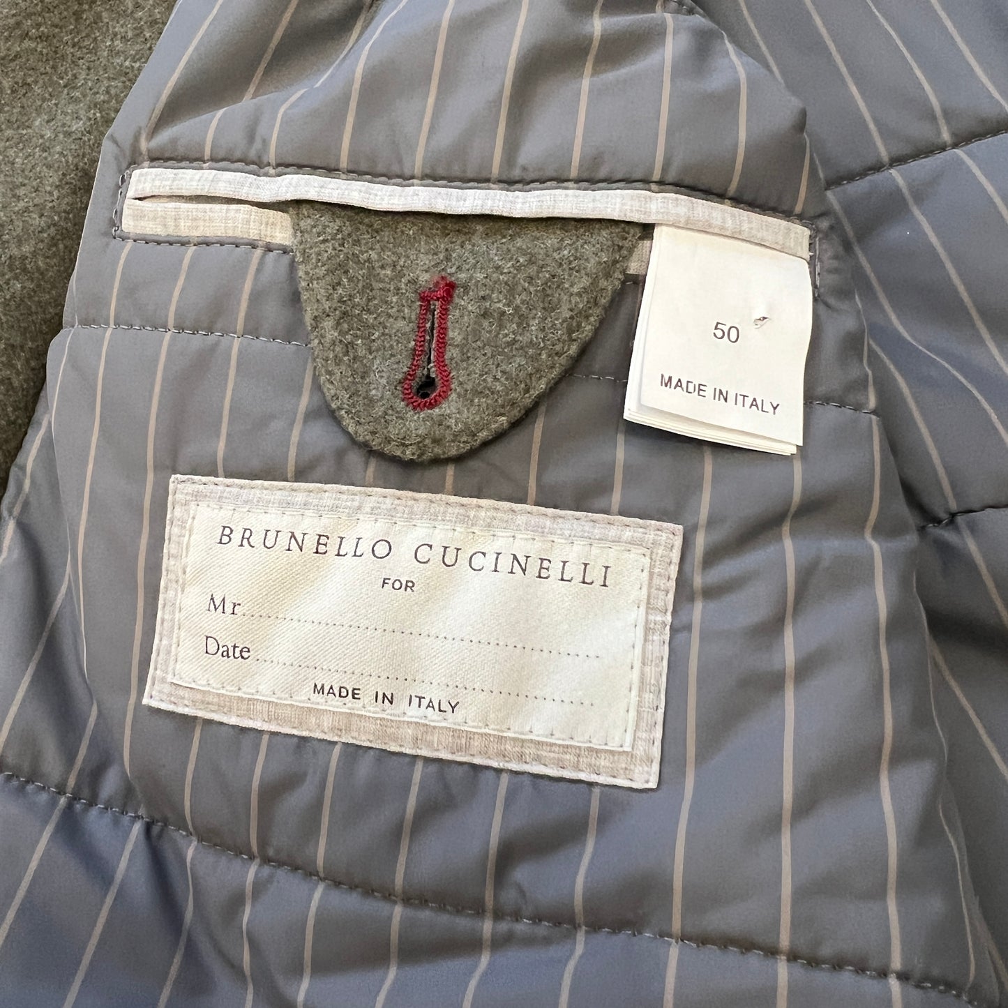 Brunello Cucinelli Shearling Wool Overcoat