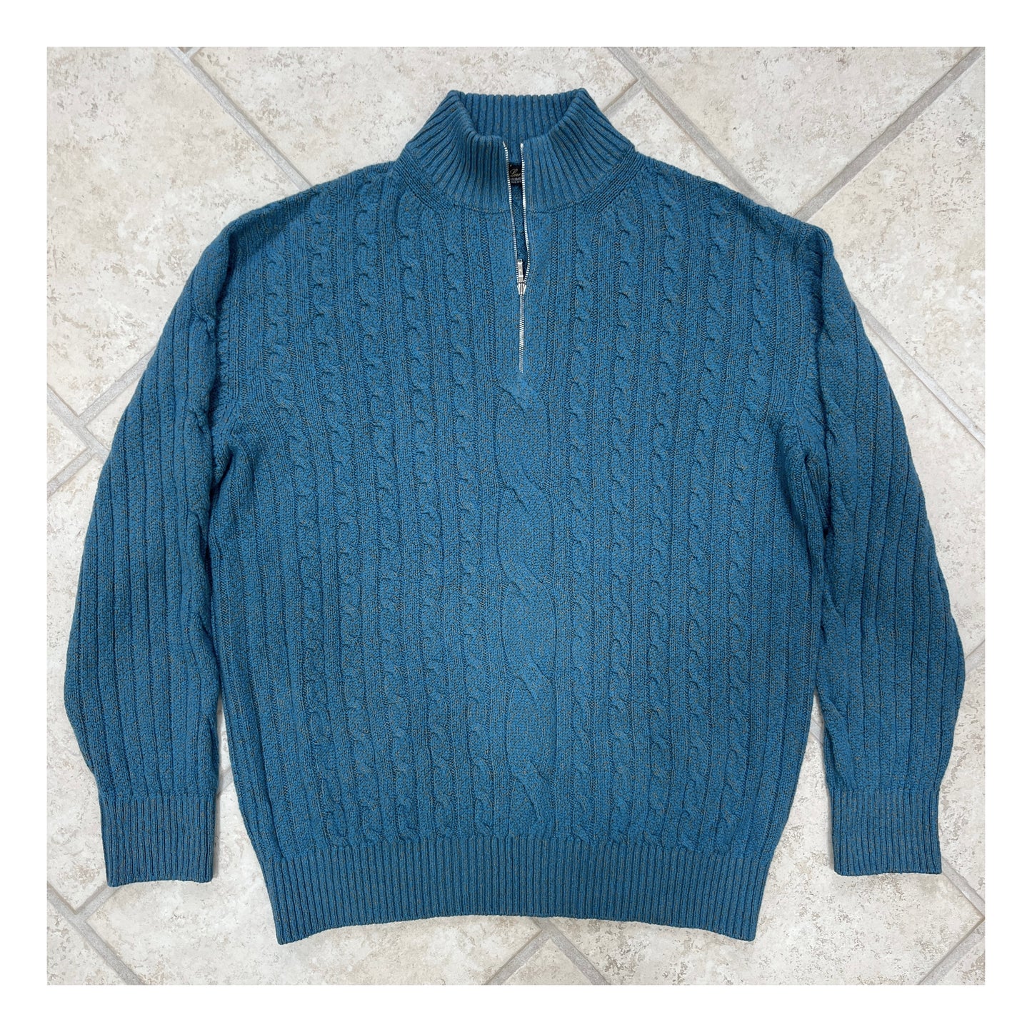 Loro Piana Baby Cashmere Cable-Knit 1/4 Zip Sweater