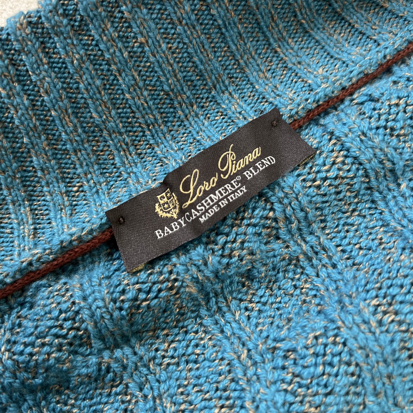 Loro Piana Baby Cashmere Cable-Knit 1/4 Zip Sweater