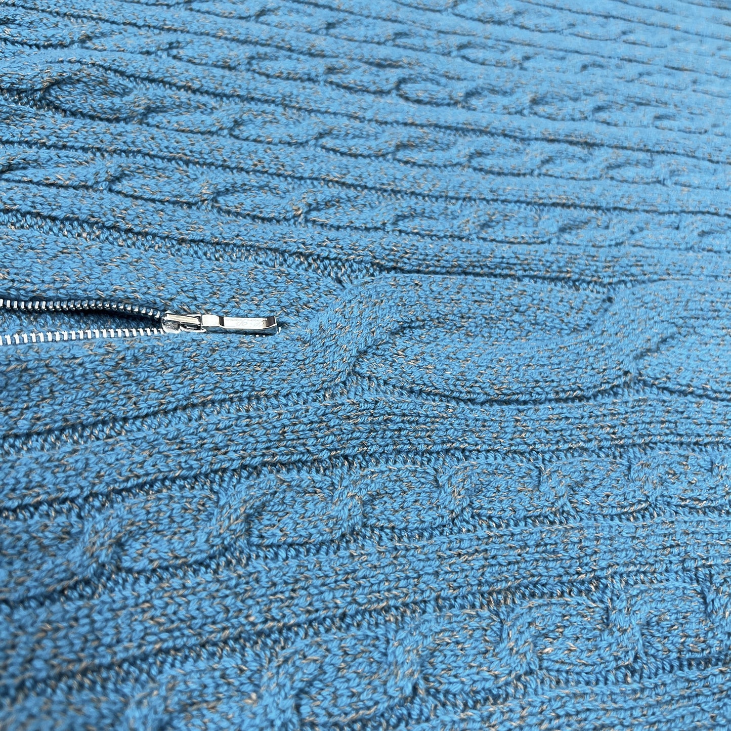Loro Piana Baby Cashmere Cable-Knit 1/4 Zip Sweater