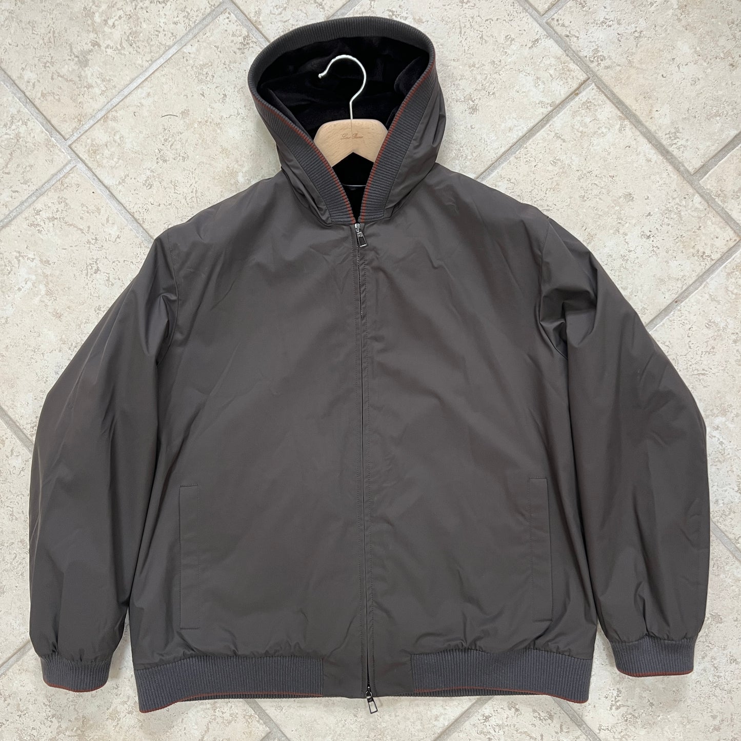 Loro Piana Mink Fur Lined Hooded Bomber Jacket