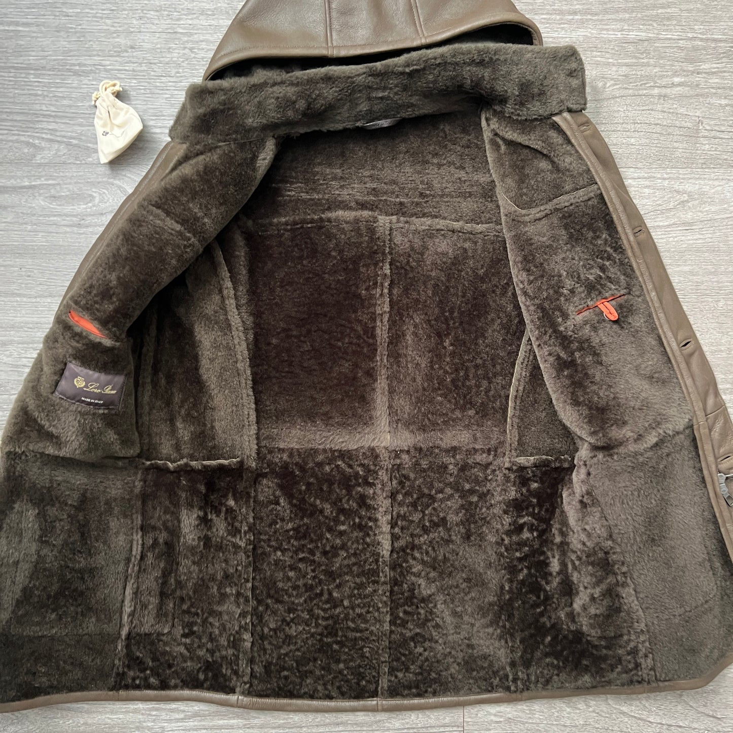 Loro Piana Shearling Hooded Coat