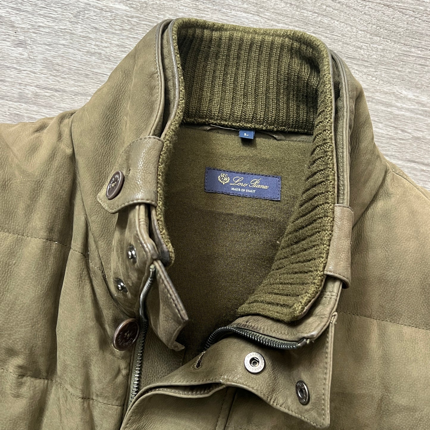 Loro Piana Quilted Leather Icer Coat