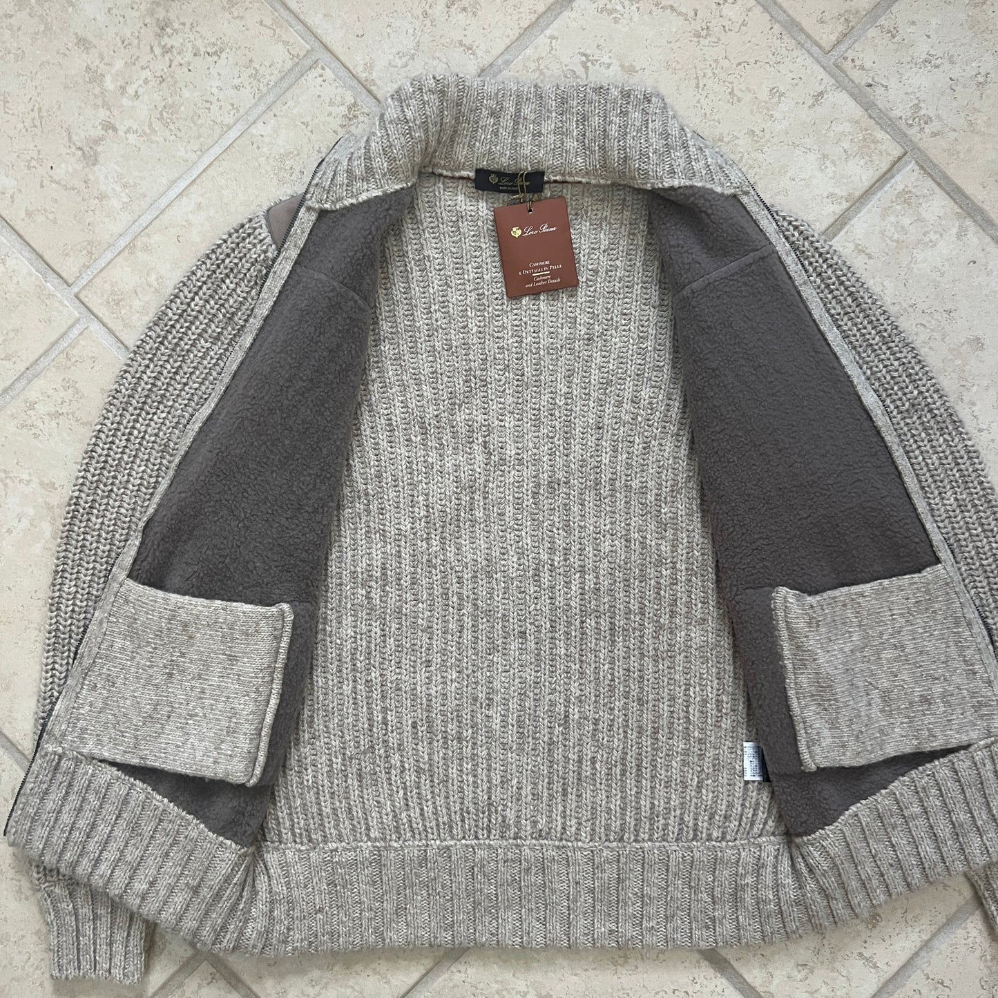 Loro Piana Shearling Cashmere Bomber Jacket