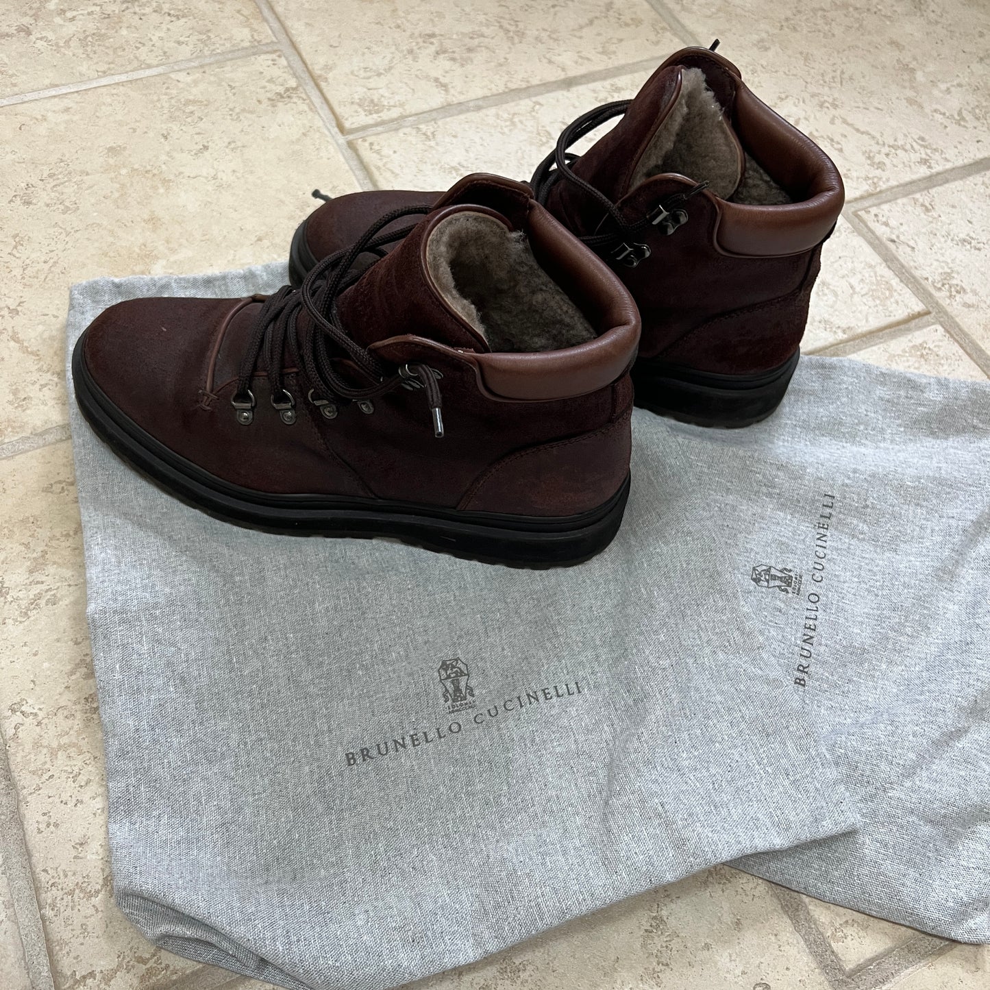Brunello Cucinelli Shearling Winter Boots