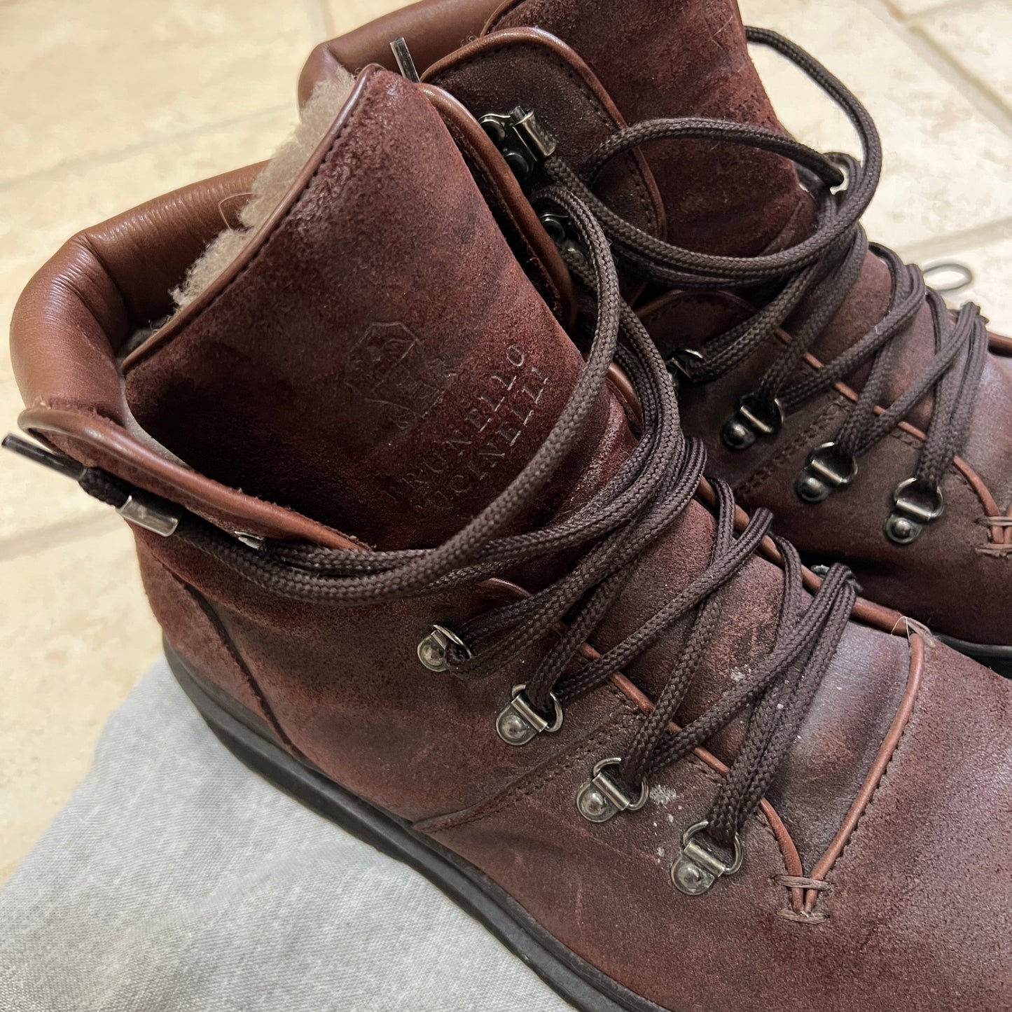 Brunello Cucinelli Shearling Winter Boots