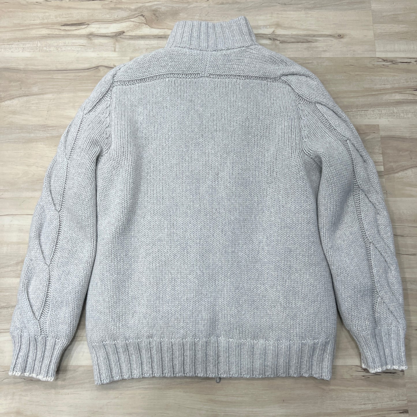 Brunello Cucinelli Cashmere Cable Knit Bomber Jacket