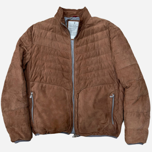 Brunello Cucinelli Suede Down Jacket