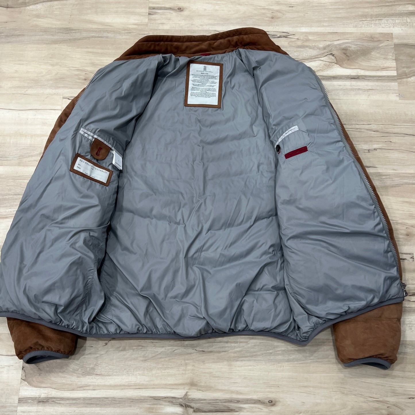 Brunello Cucinelli Suede Down Jacket