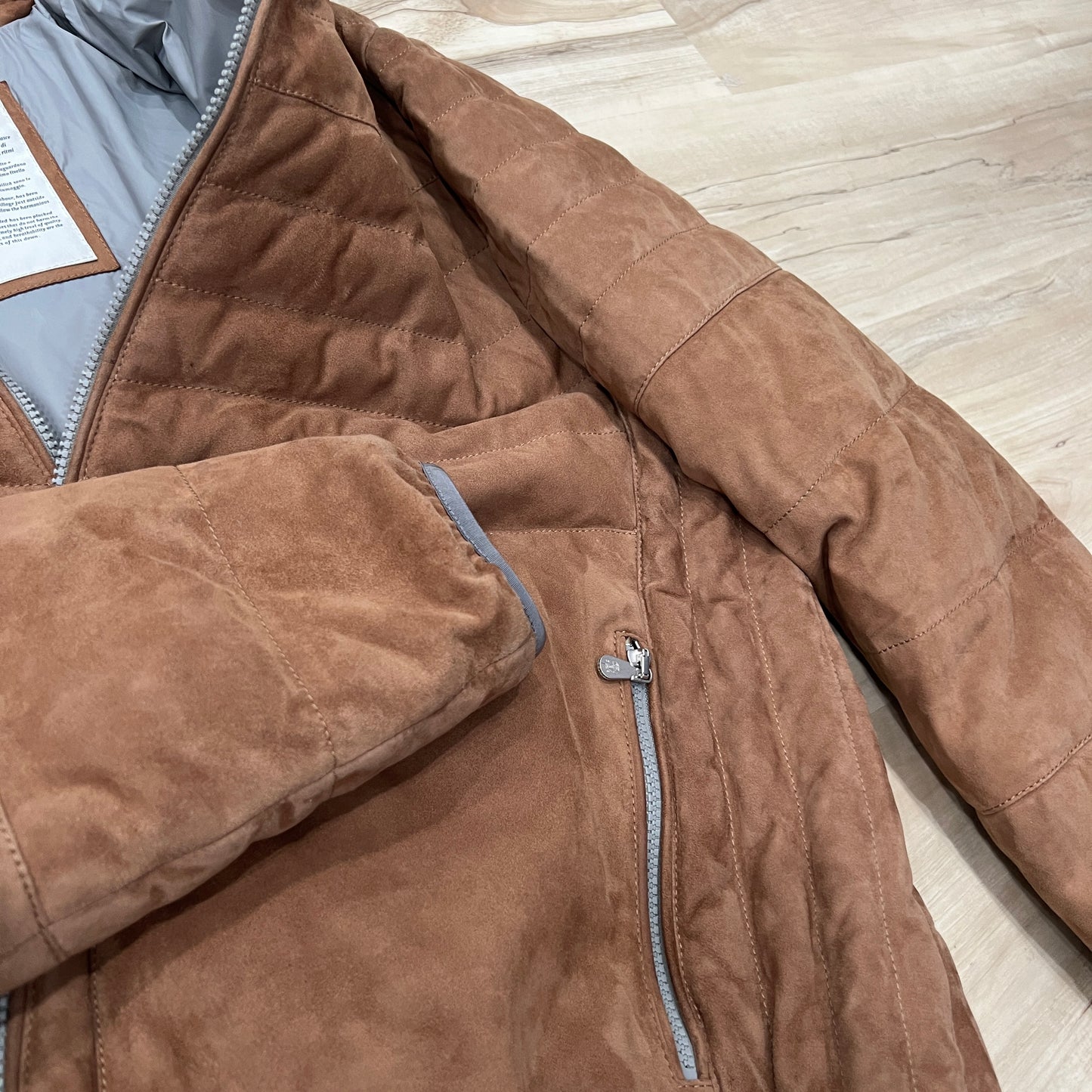 Brunello Cucinelli Suede Down Jacket