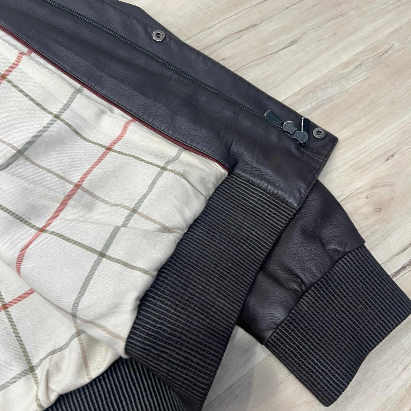 Loro Piana Calfskin Leather Bomber Jacket
