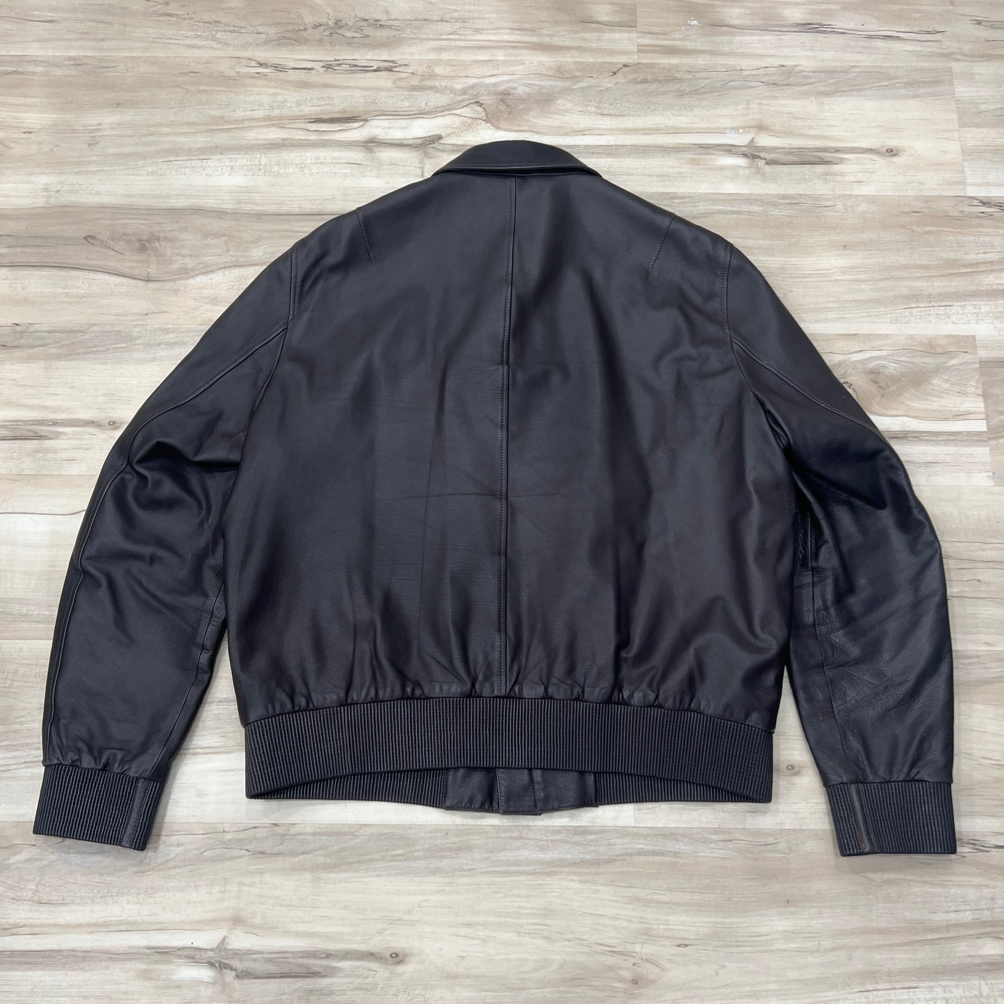 Loro Piana Calfskin Leather Bomber Jacket