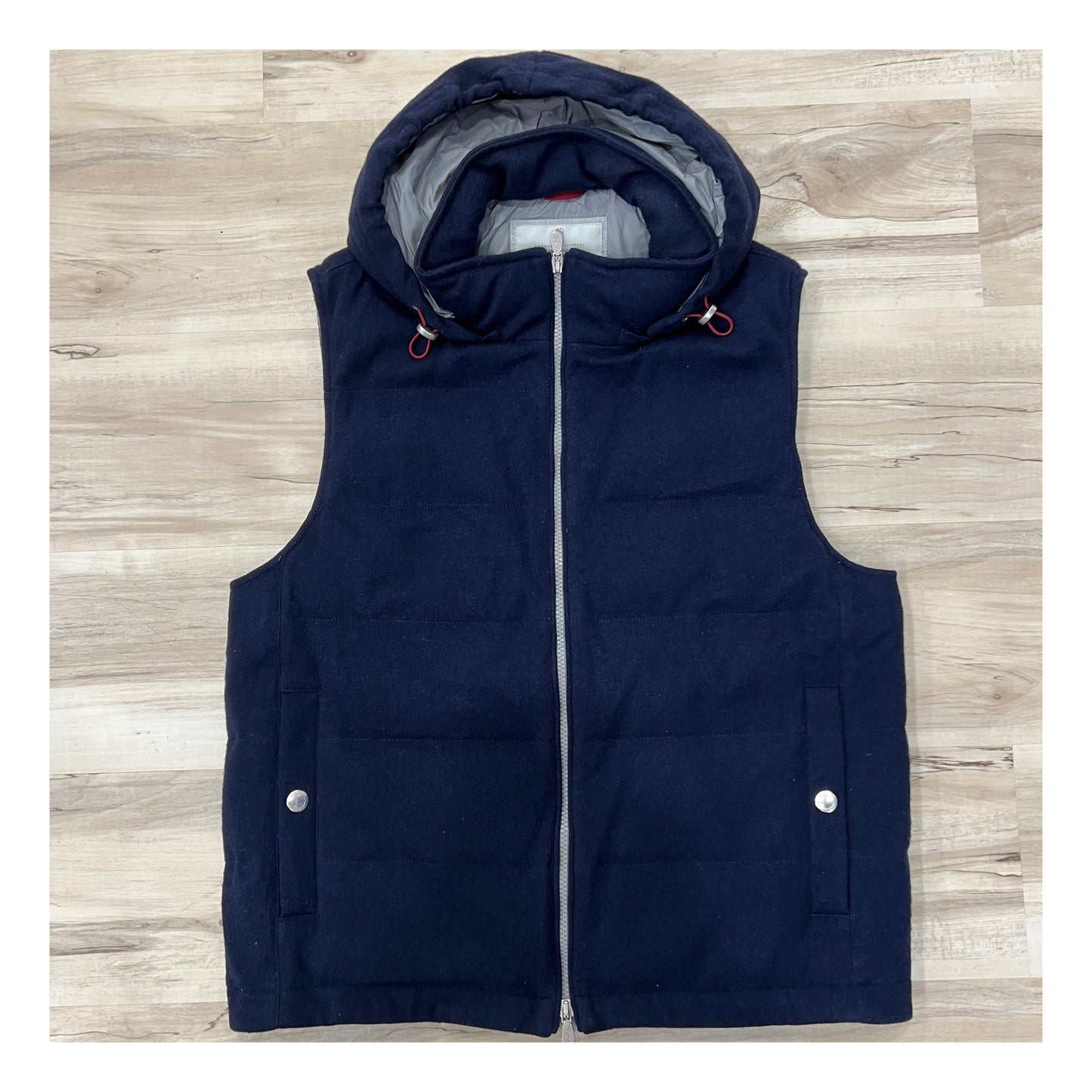 Brunello Cucinelli Cashmere Hooded Down Vest