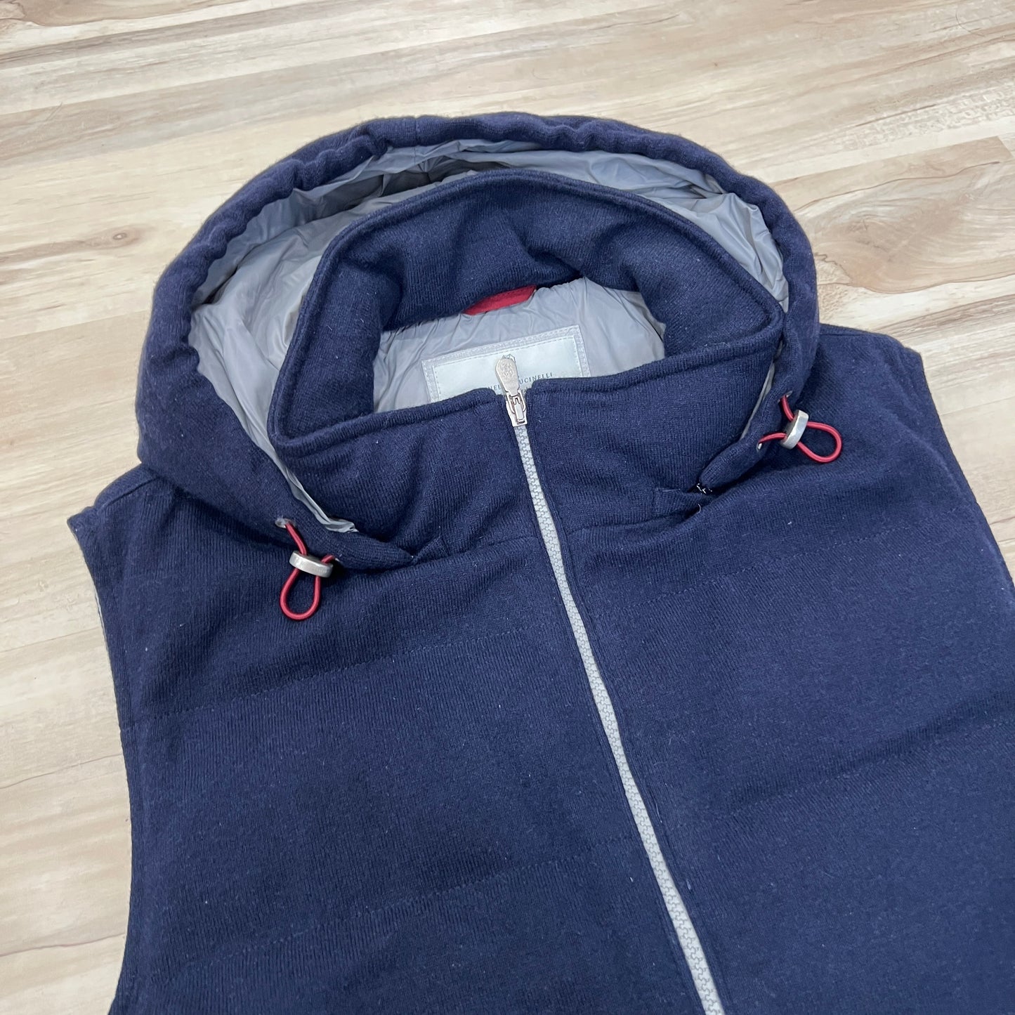 Brunello Cucinelli Cashmere Hooded Down Vest