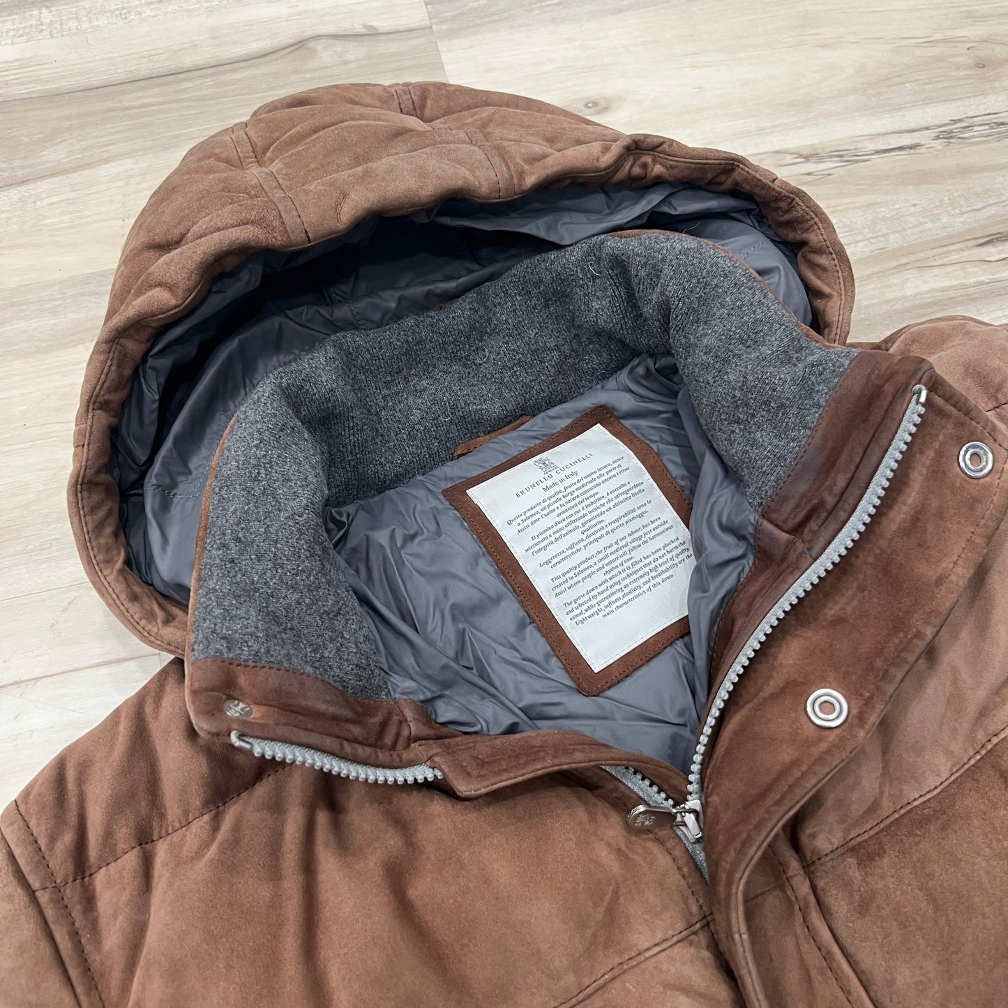 Brunello Cucinelli Suede Down Parka
