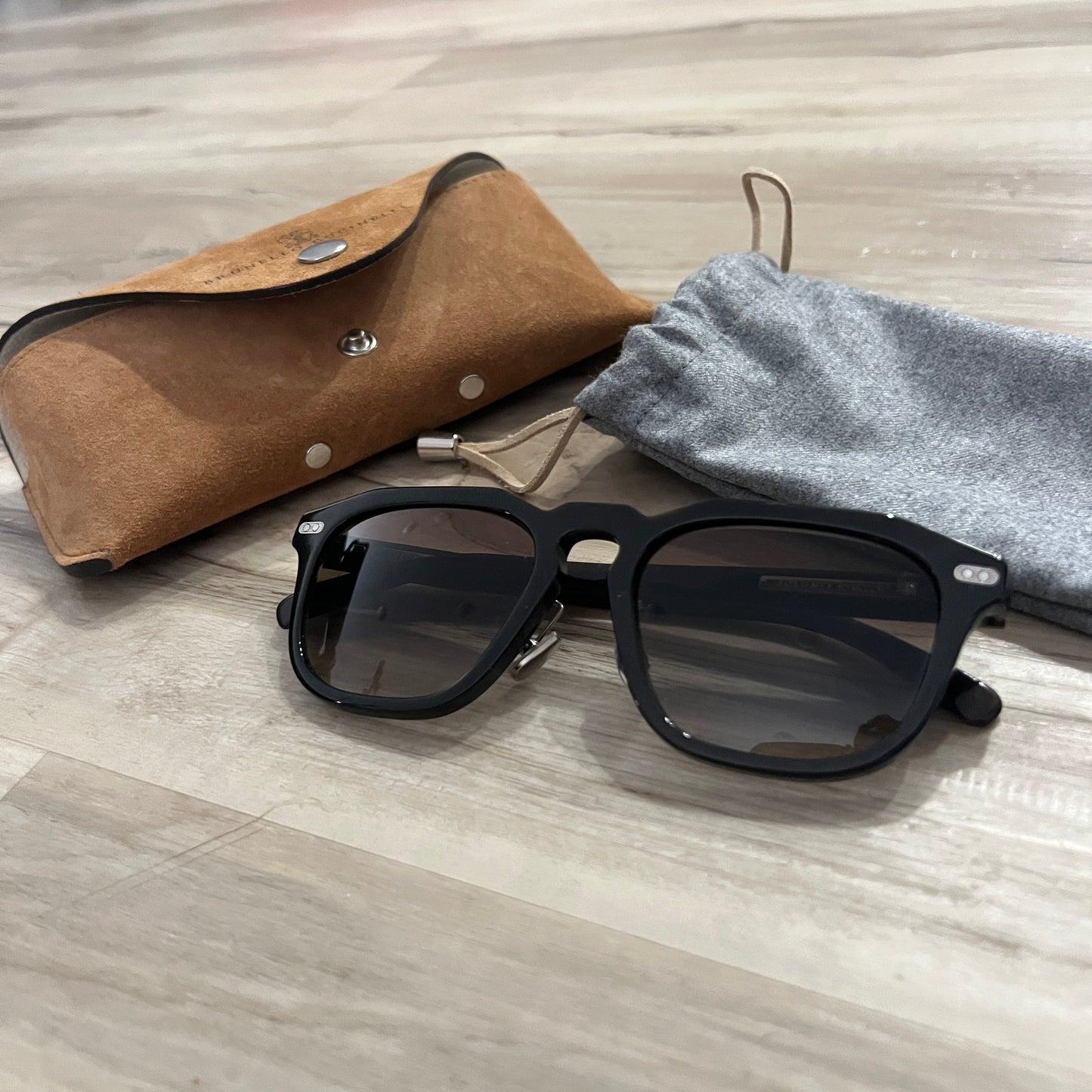 Brunello Cucinelli Buffalo Horn Meridian Sunglasses