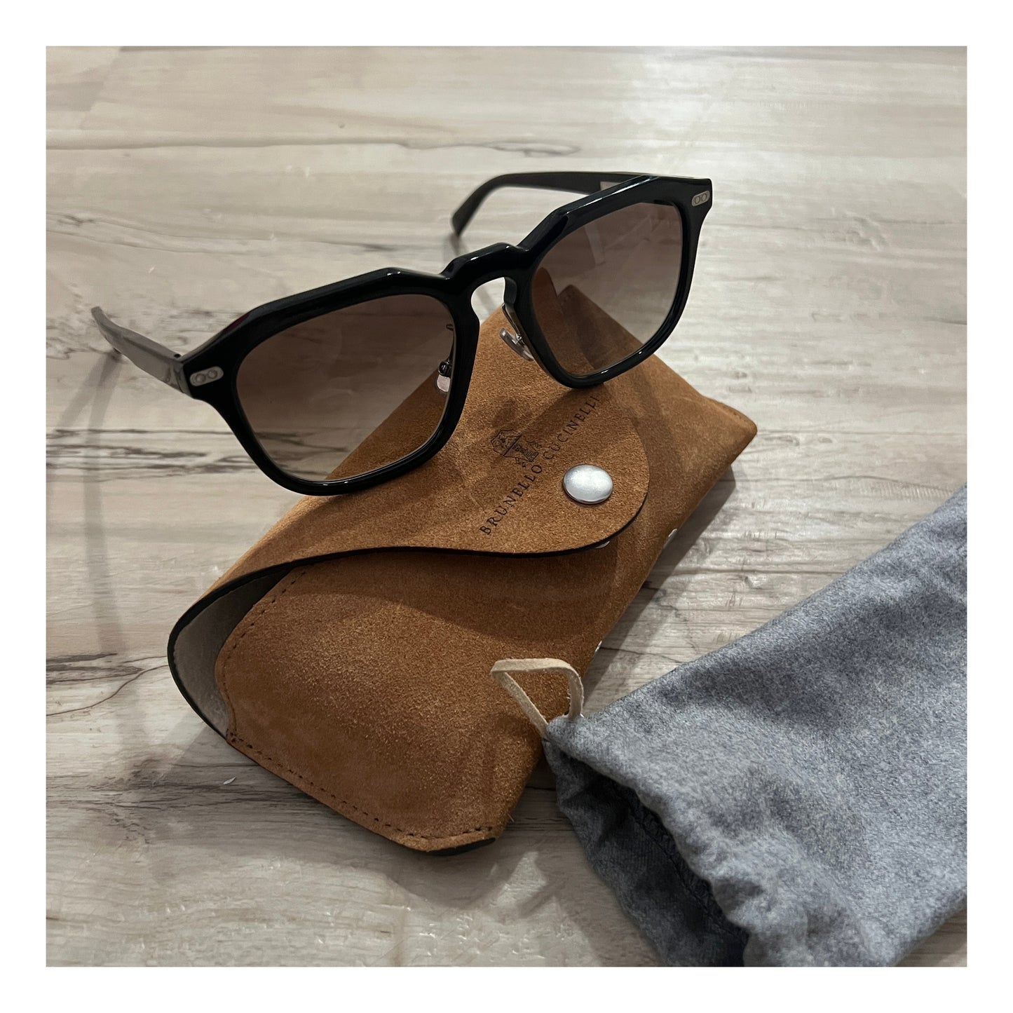 Brunello Cucinelli Buffalo Horn Meridian Sunglasses