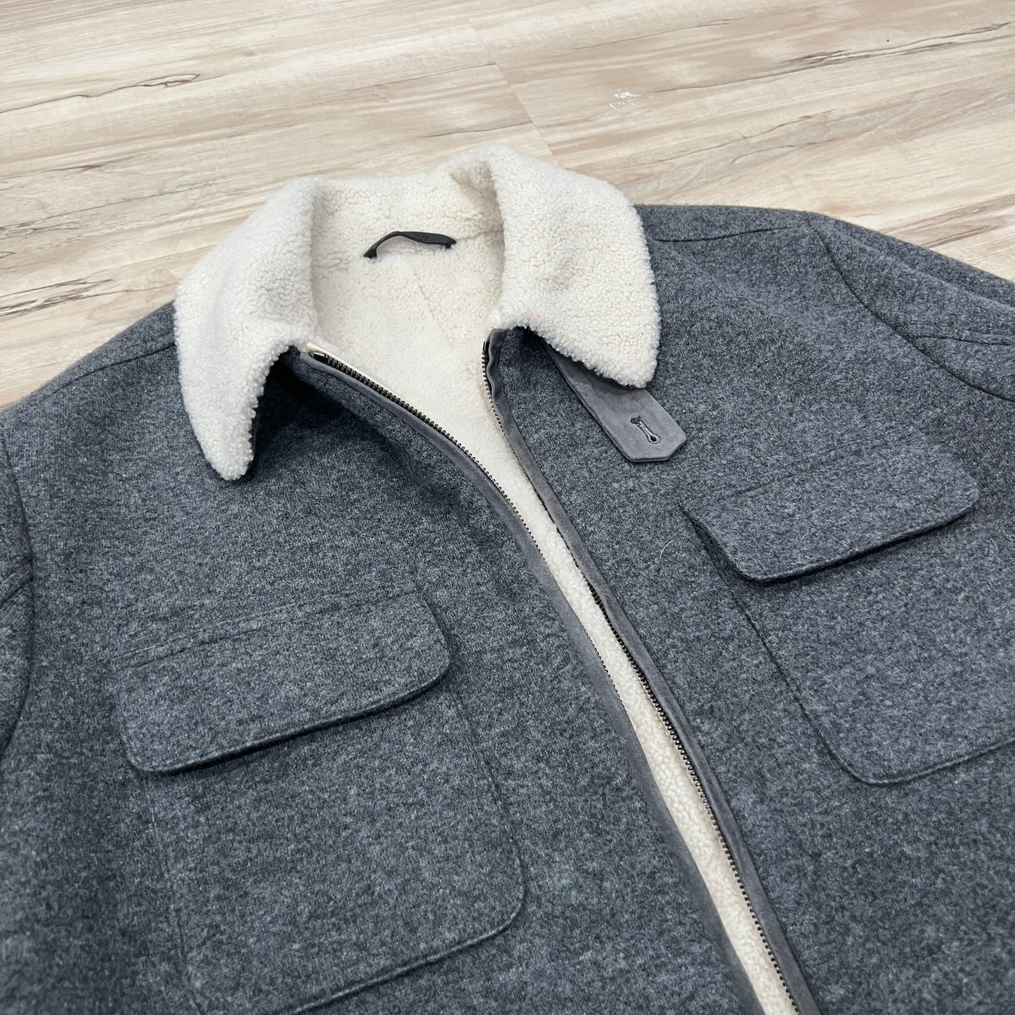 Loro Piana Shearling Lined Cashmere Jacket