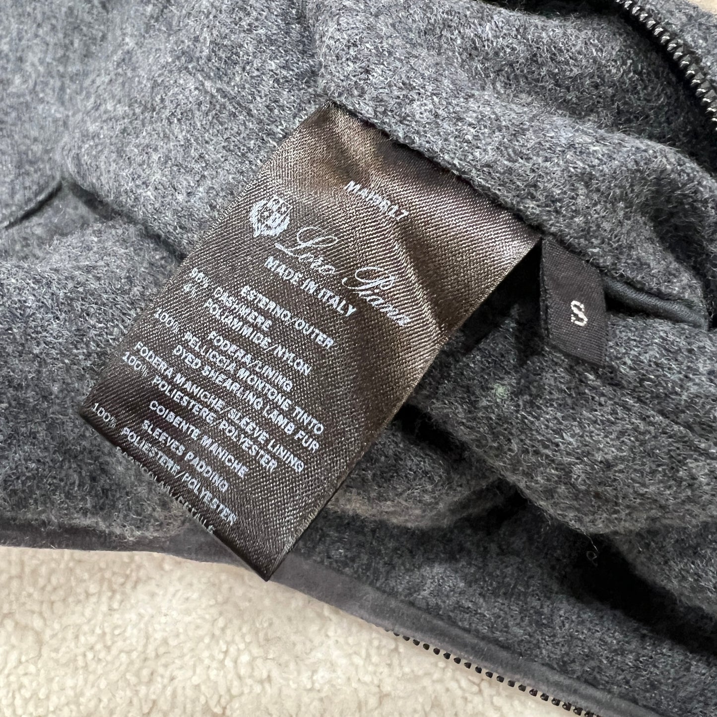 Loro Piana Shearling Lined Cashmere Jacket