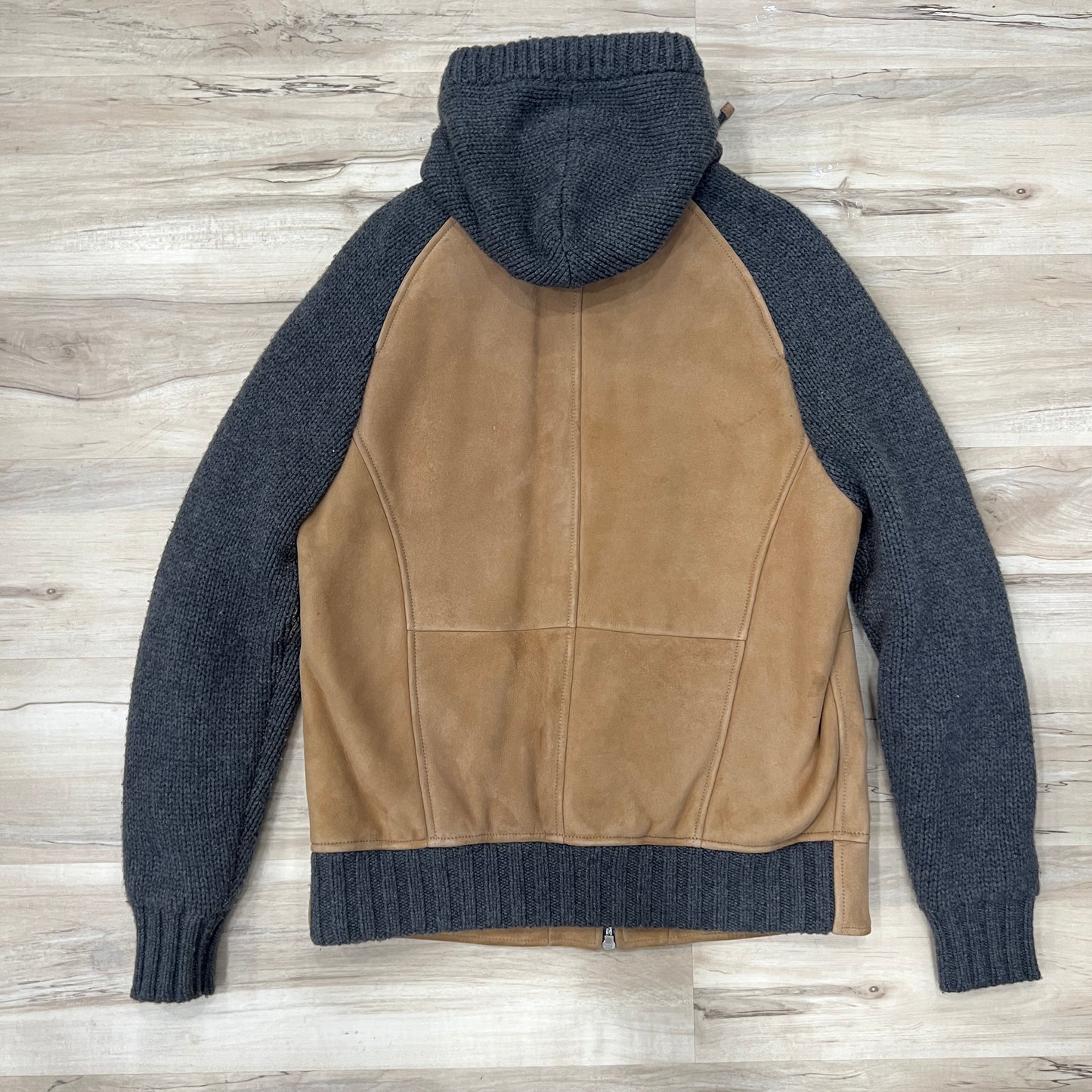 Brunello Cucinelli Shearling Cashmere Hooded Jacket
