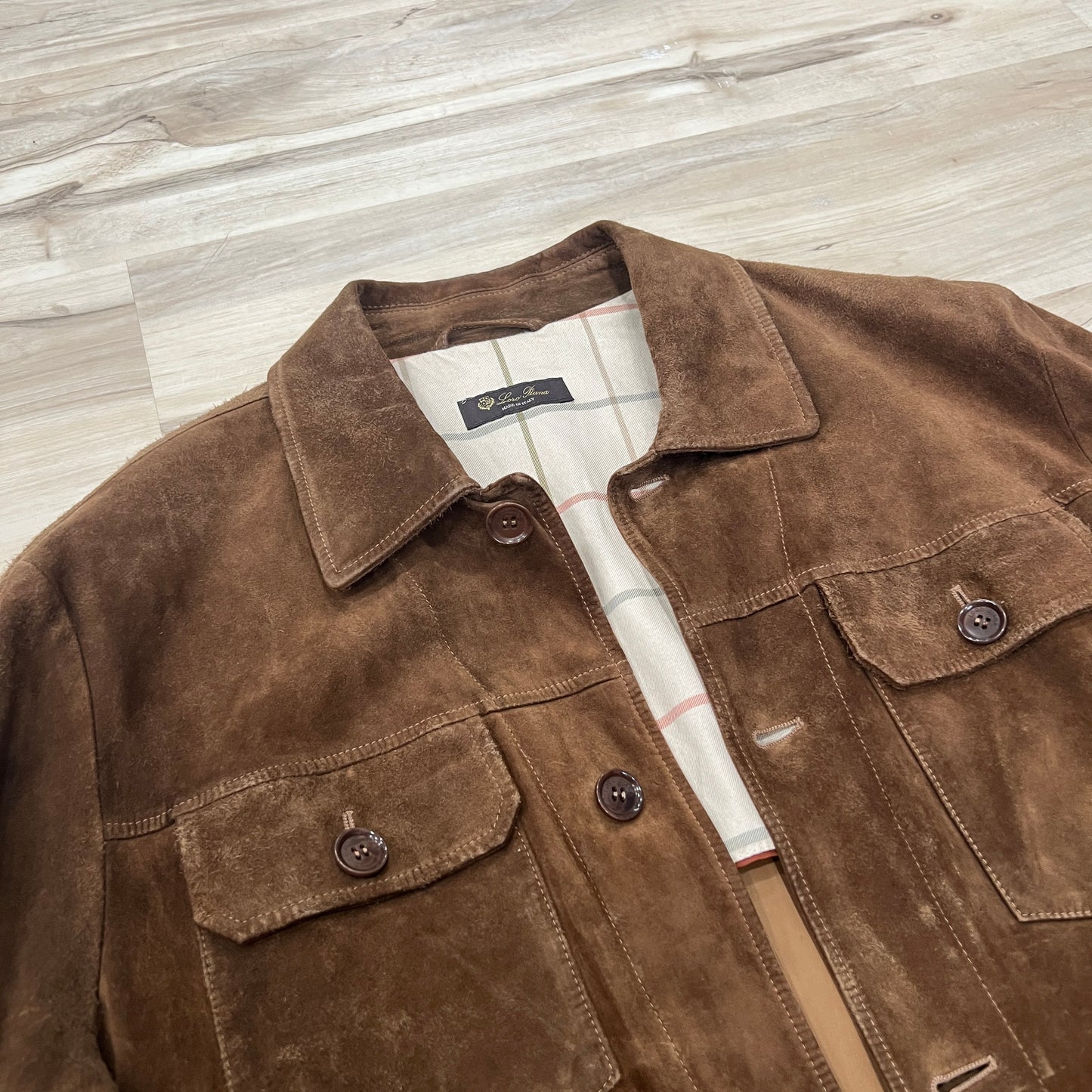 Loro Piana Suede Trucker Jacket