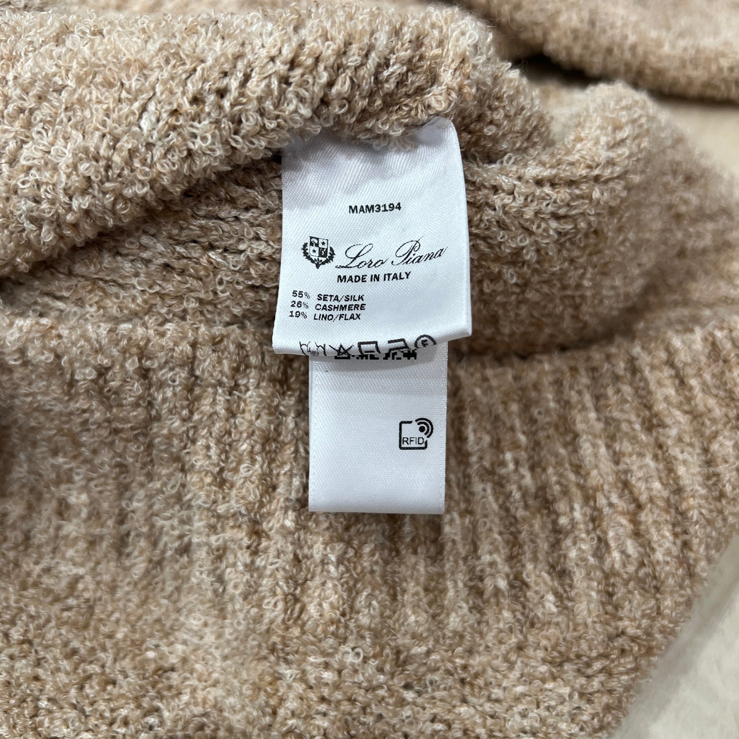 Loro Piana Cocooning Boucle Crewneck Sweater