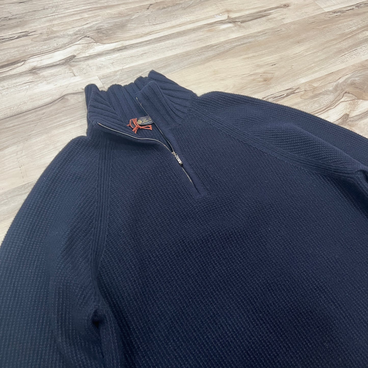 Loro Piana Cashmere Knit 1/4 Zip Sweater