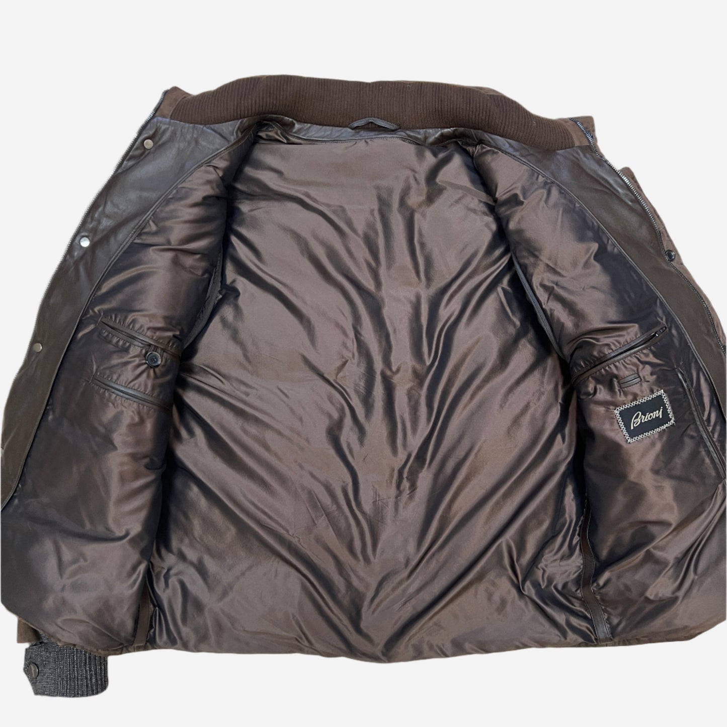 Brioni Suede Cashmere Down Jacket 2-in-1