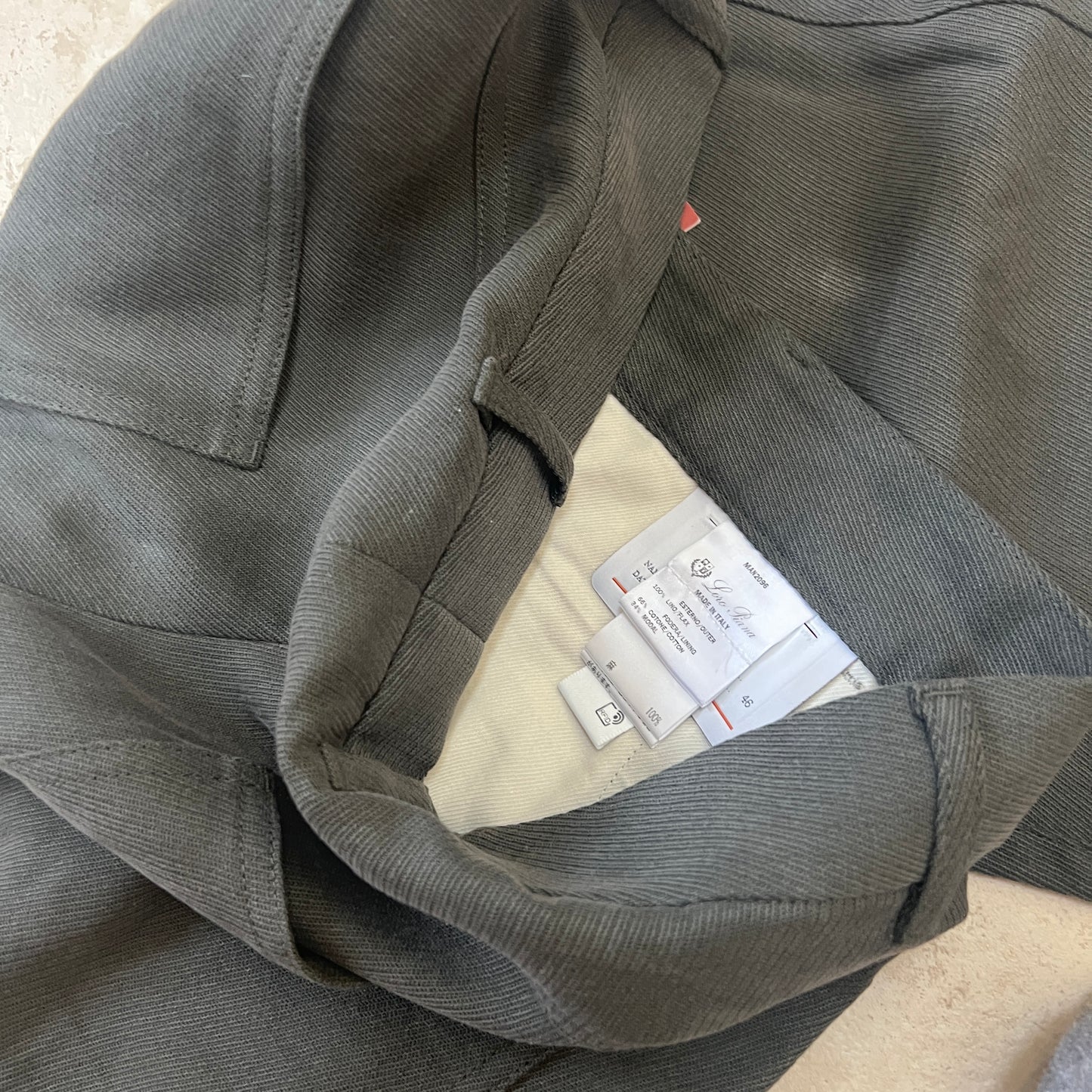 Loro Piana Linen Harper Textured Trousers
