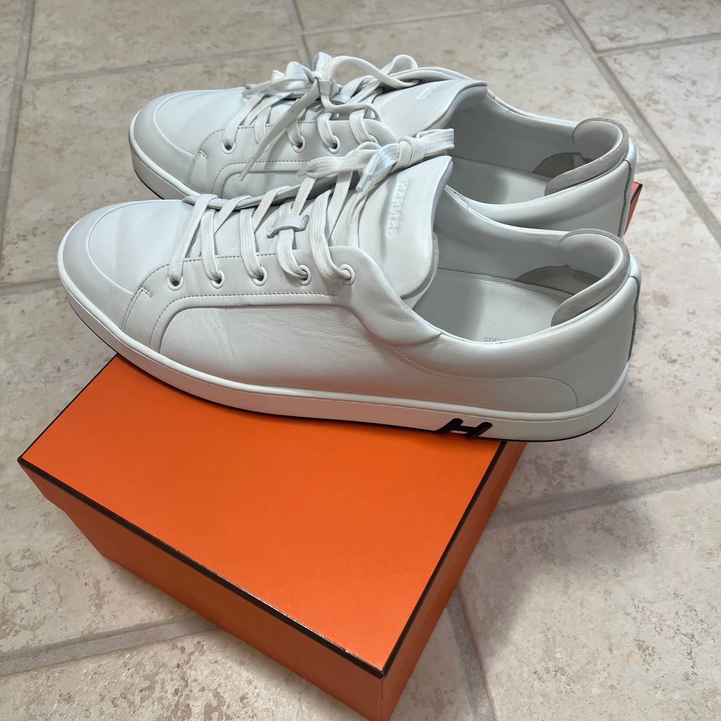 Hermes "Kid" Leather Sneakers
